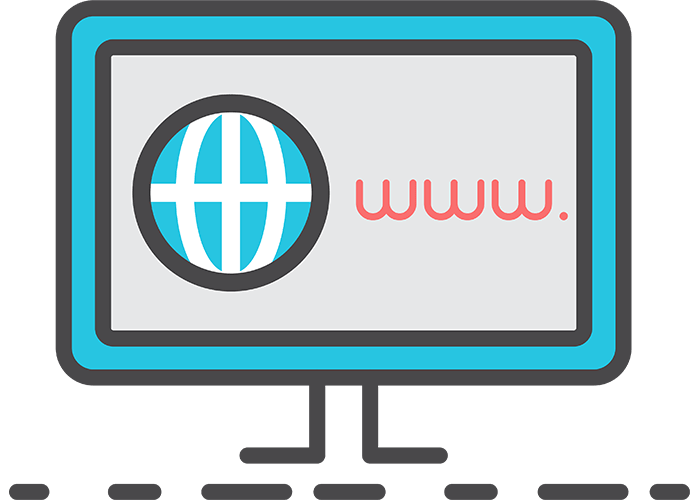 Domain Registration Bi Color Flat Icon